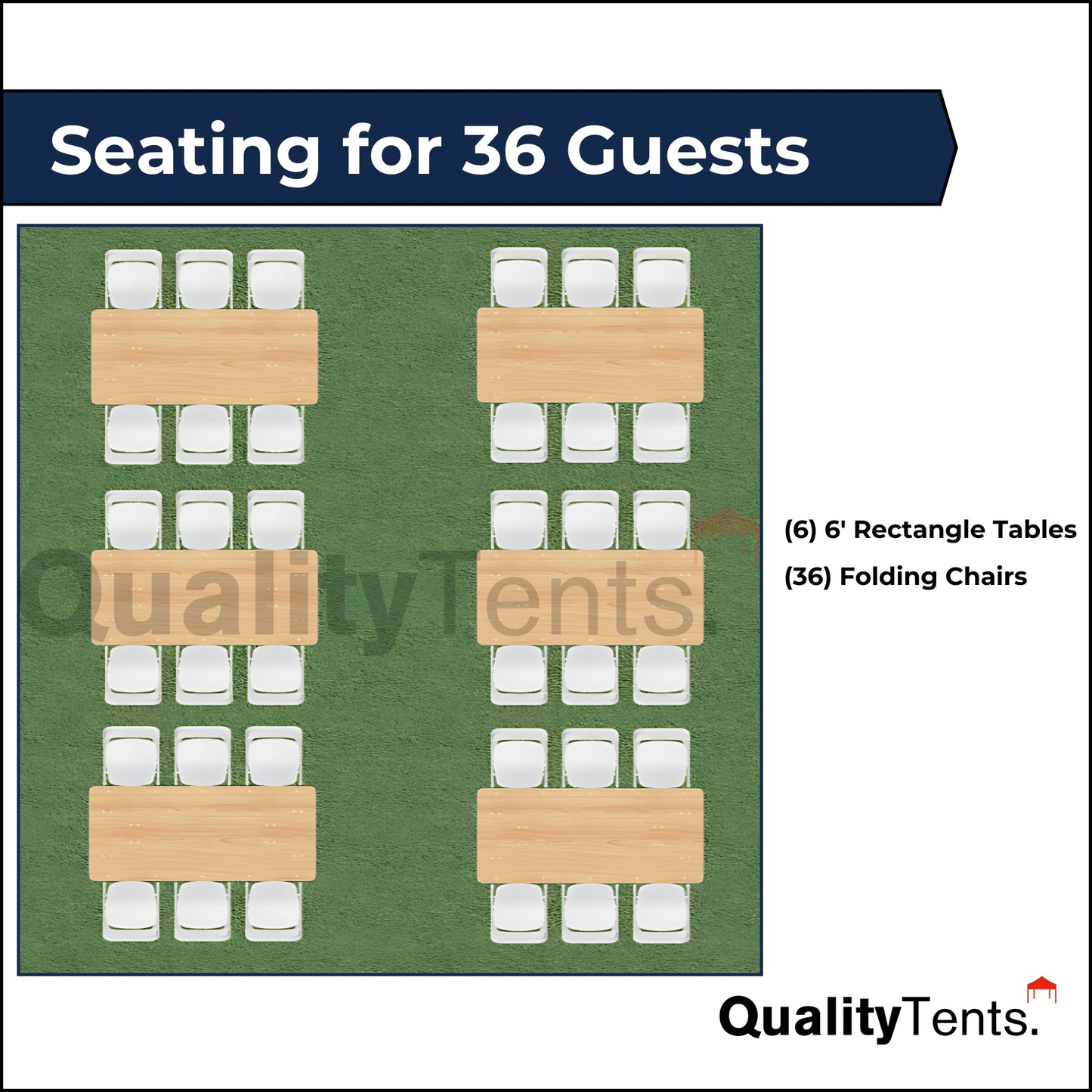 20x20 Set for 36 Guests