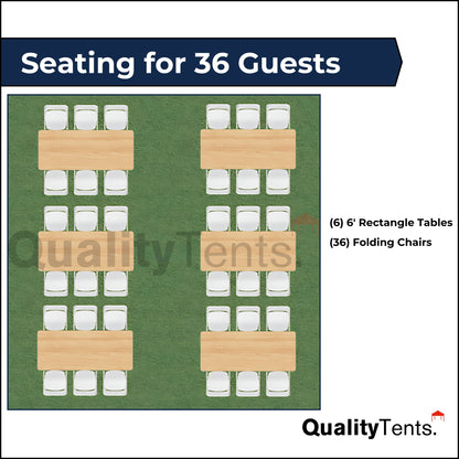 20x20 Set for 36 Guests