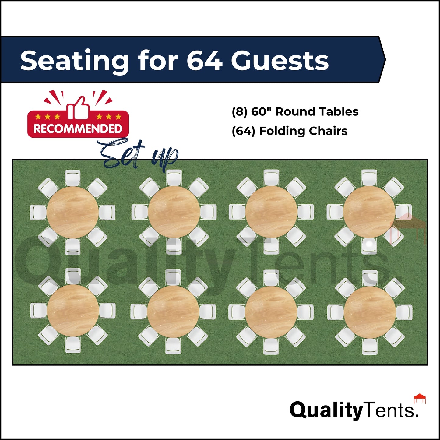 20x40 Set for 64 Guests