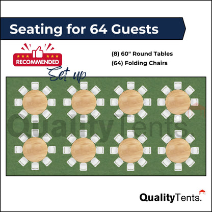 20x40 Set for 64 Guests